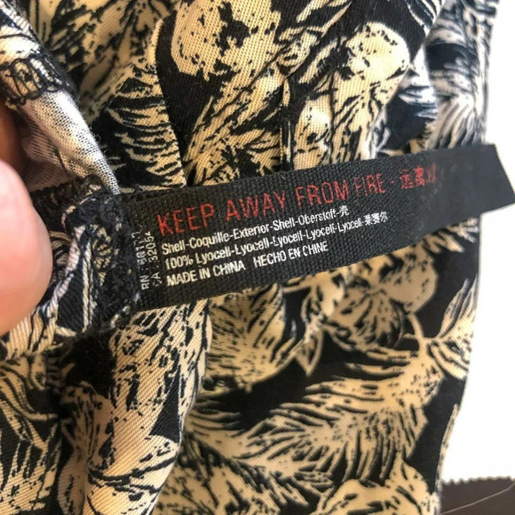 Free People Banana Leaf Tropical Paperbag Wide Leg Drawstring Baloon Pants M - Picture 11 of 11